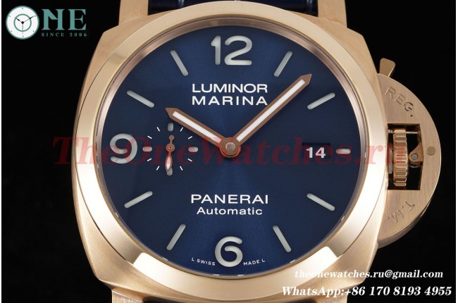 Panerai - PAM1112 Lum. Marina 44mm RG/LE Blue VSF P9010