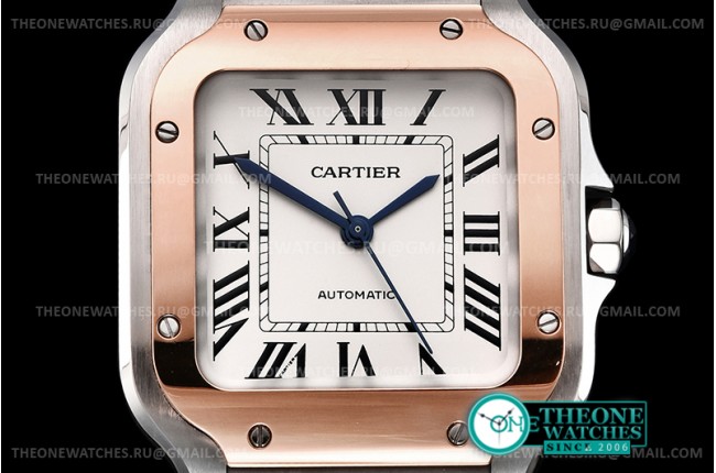 Cartier - Santos De Cartier Ladies 35mm RG/SS Wht BVF MY9015